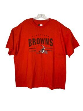 NFL Team Apparel Cleveland Browns‎ Tshirt Mens Size 2XL Orange Fanwear